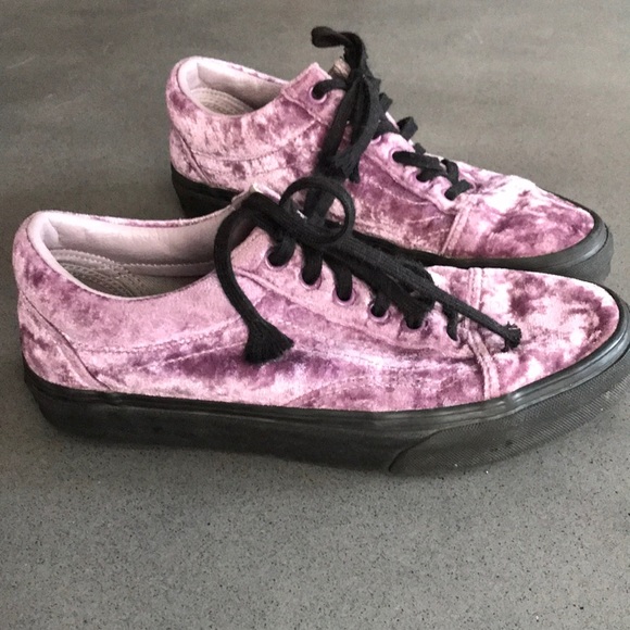 vans old skool purple velvet